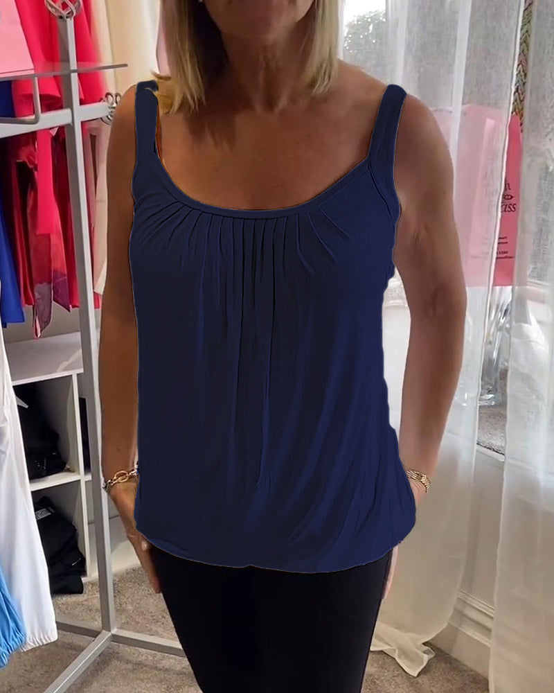 Olivia | Casual, sleeveless top with pleating