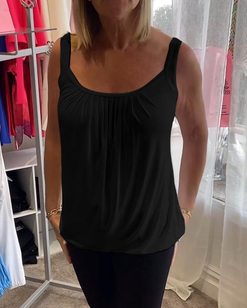 Olivia | Casual, sleeveless top with pleating