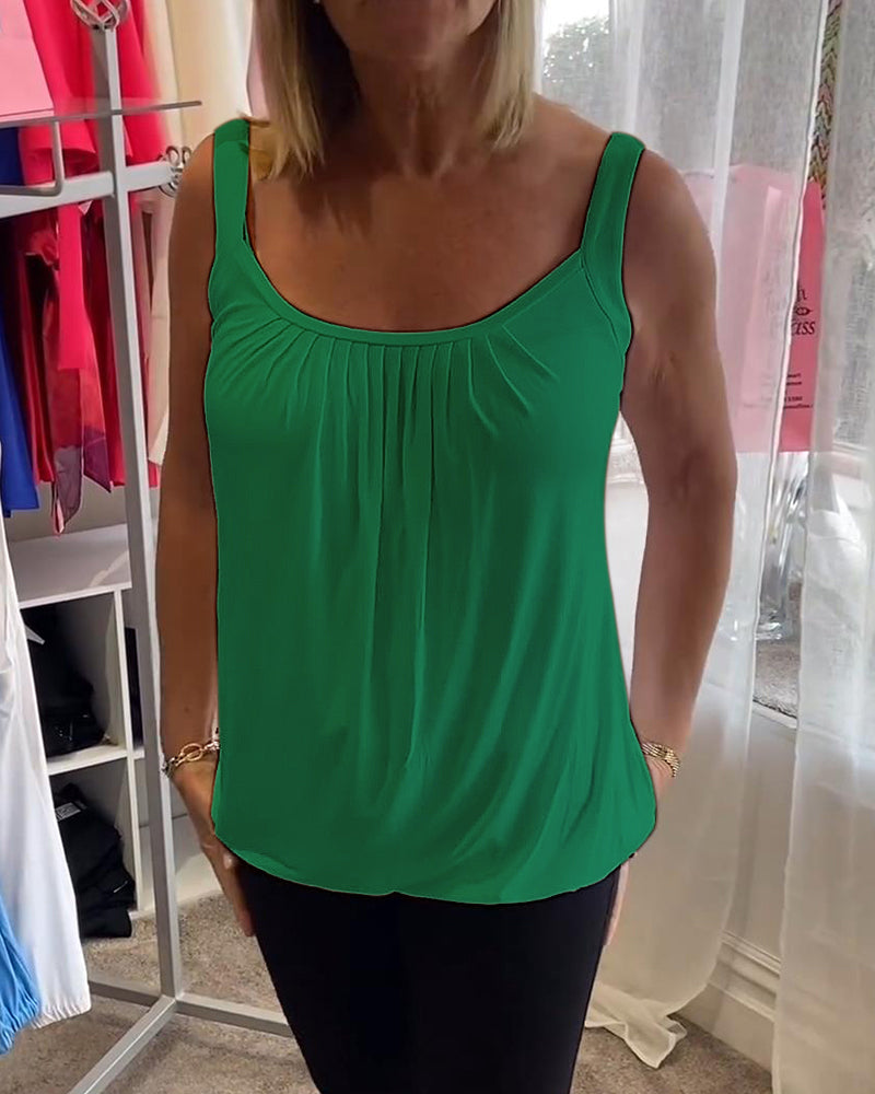 Olivia | Casual, sleeveless top with pleating