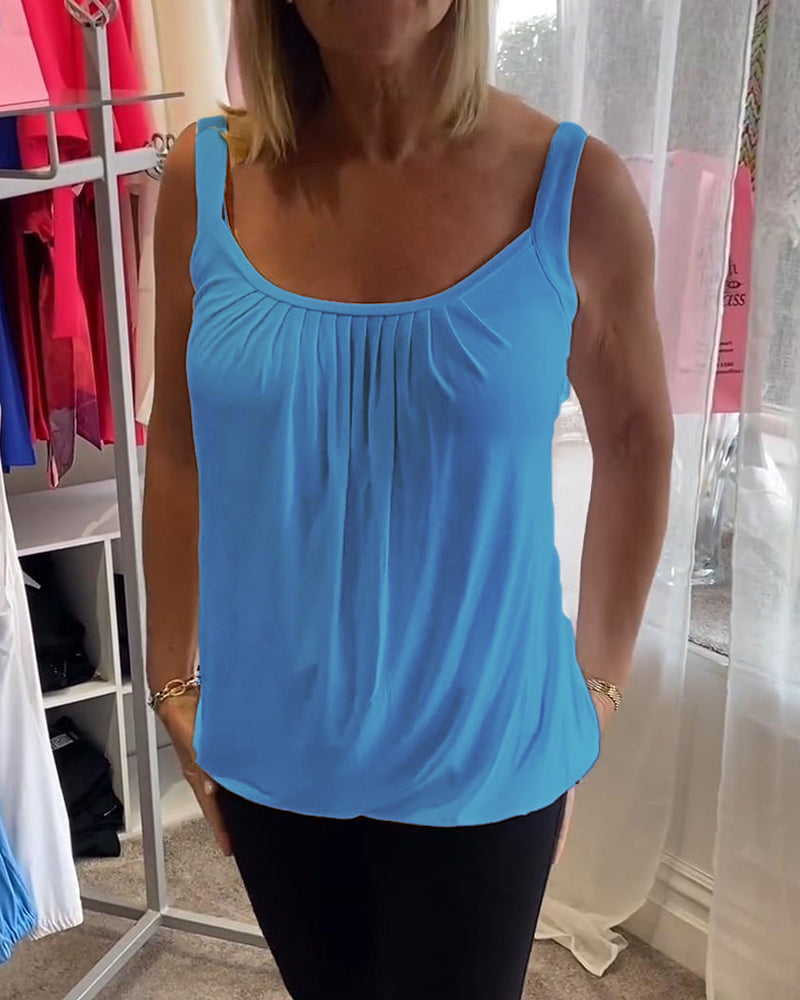 Olivia | Casual, sleeveless top with pleating