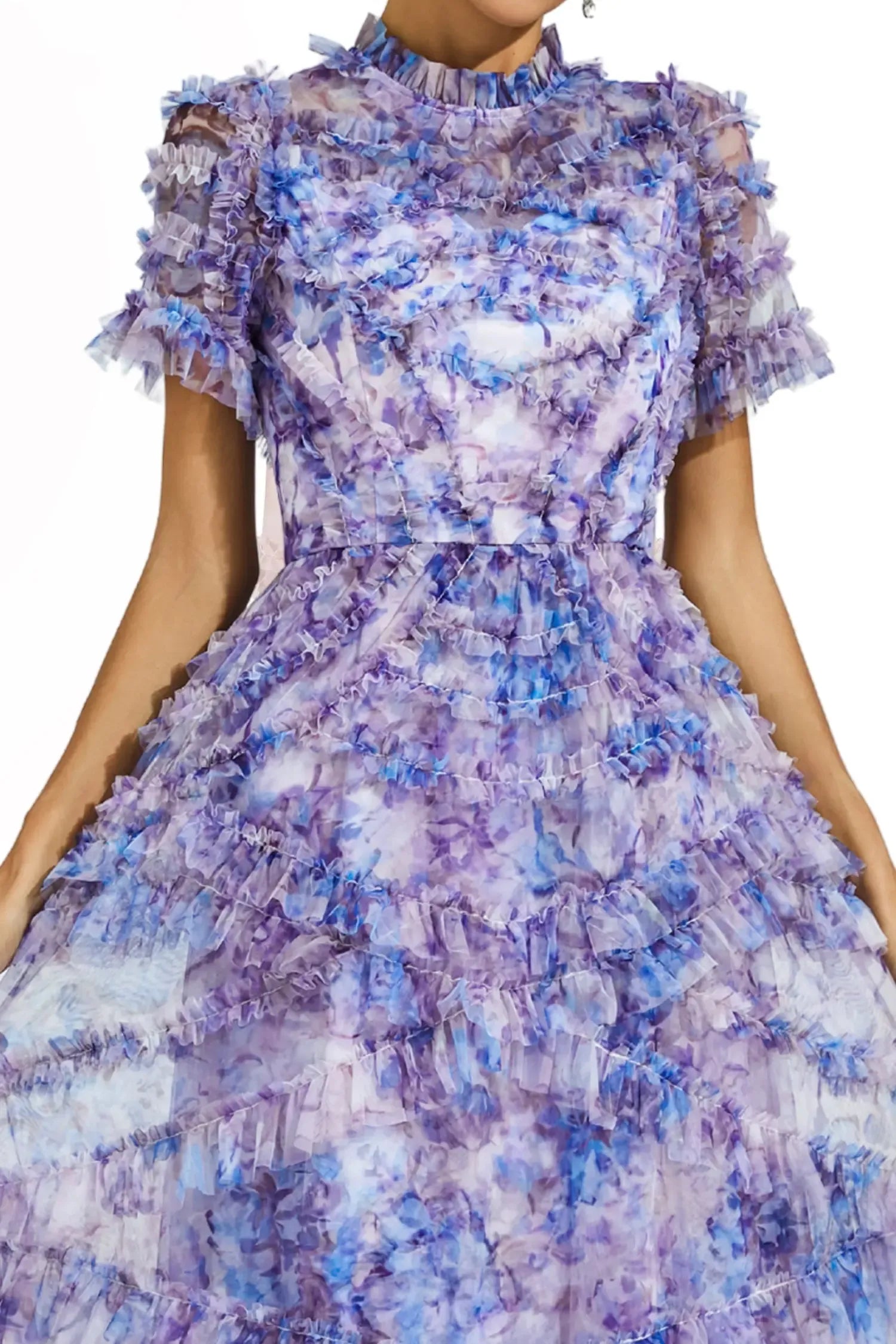 Saroyan Purple Floral Midi Dress