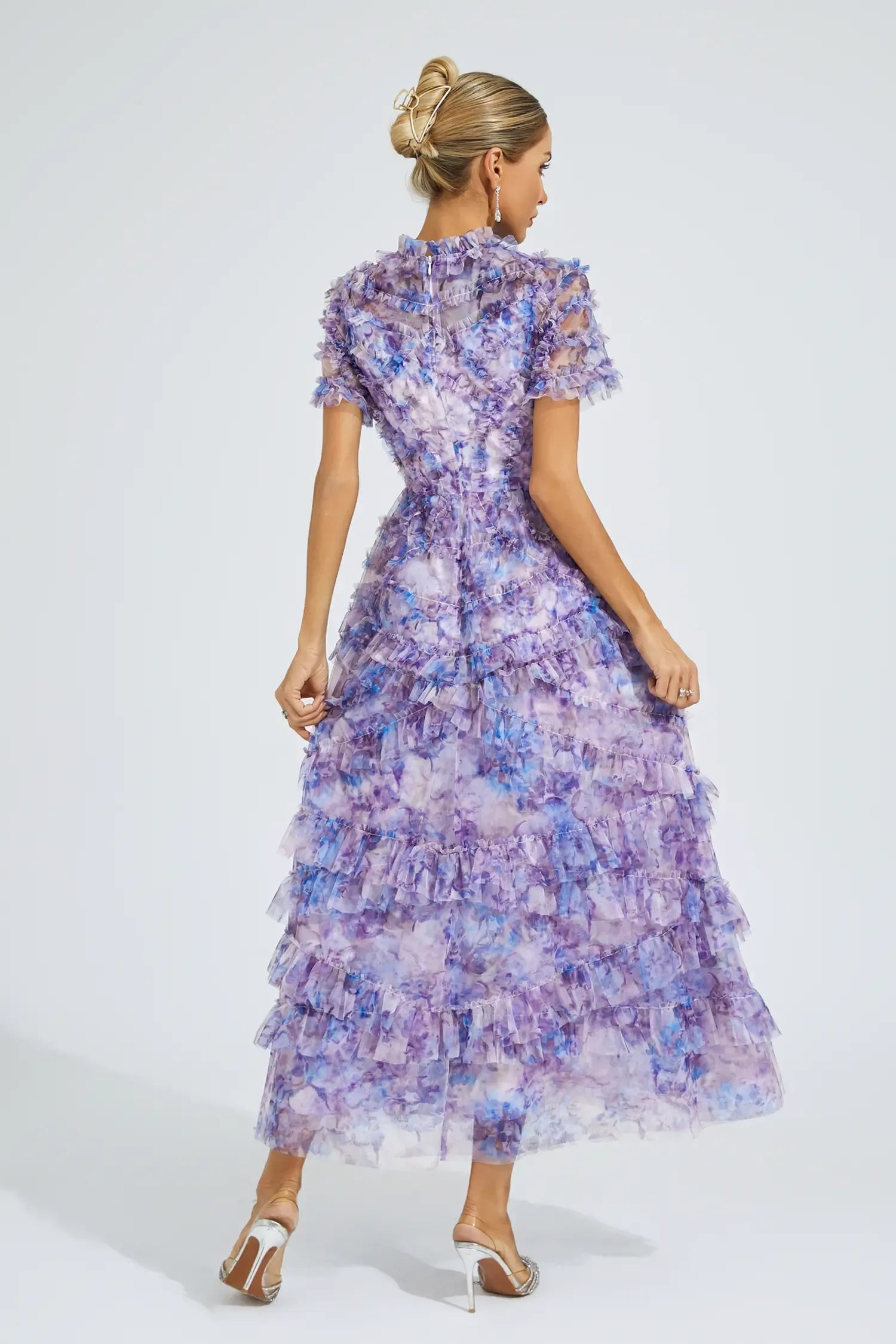 Saroyan Purple Floral Midi Dress