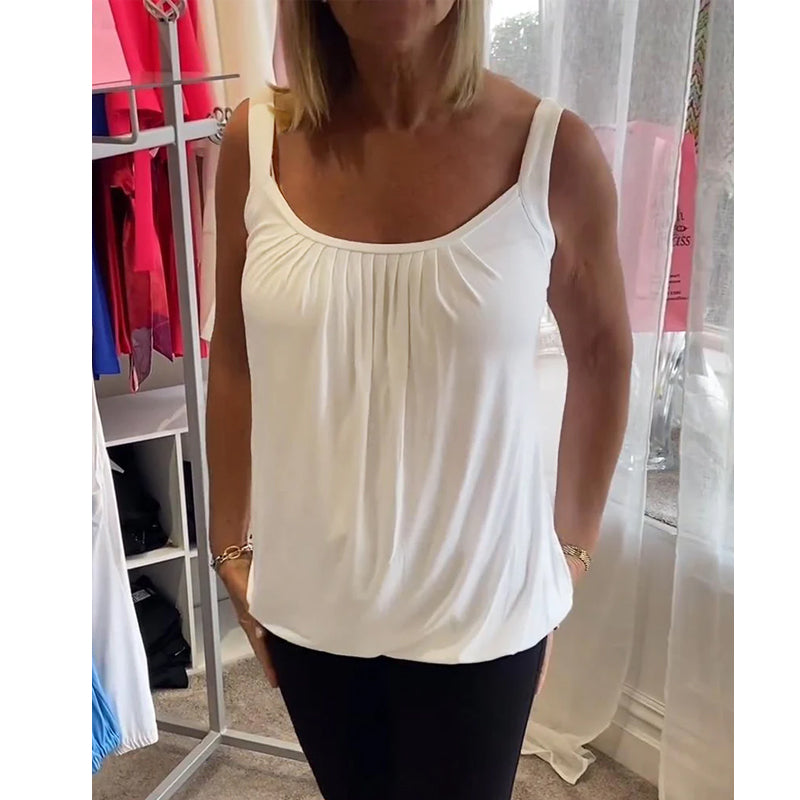 Olivia | Casual, sleeveless top with pleating