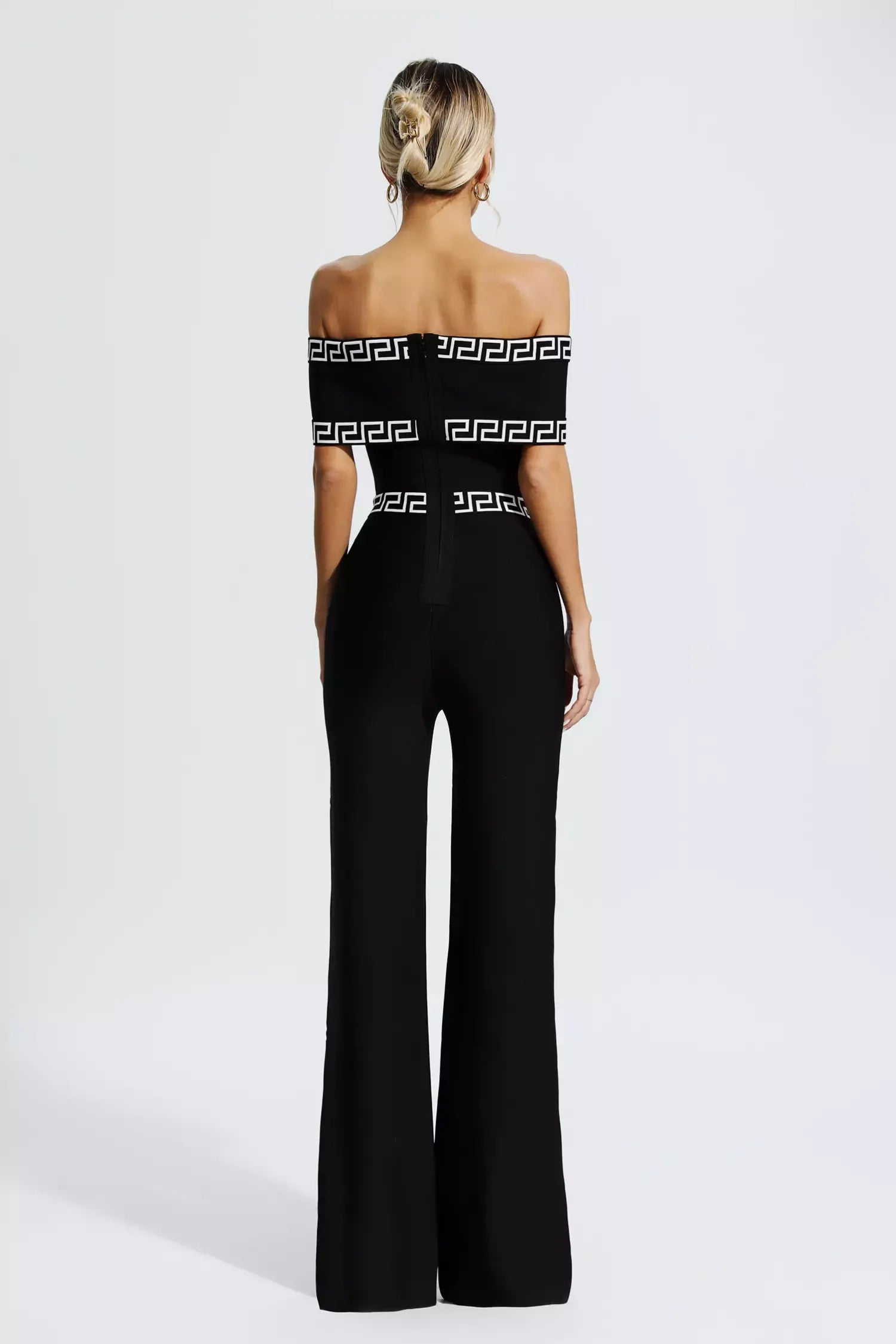 Ryleigh Black Printed Bandage Jumpsuit