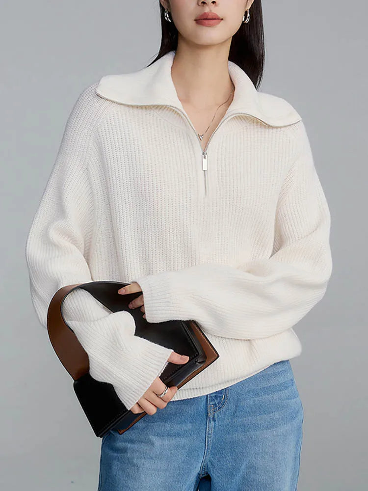 ANN - CASHMERE SWEATER WITH ZIPPER